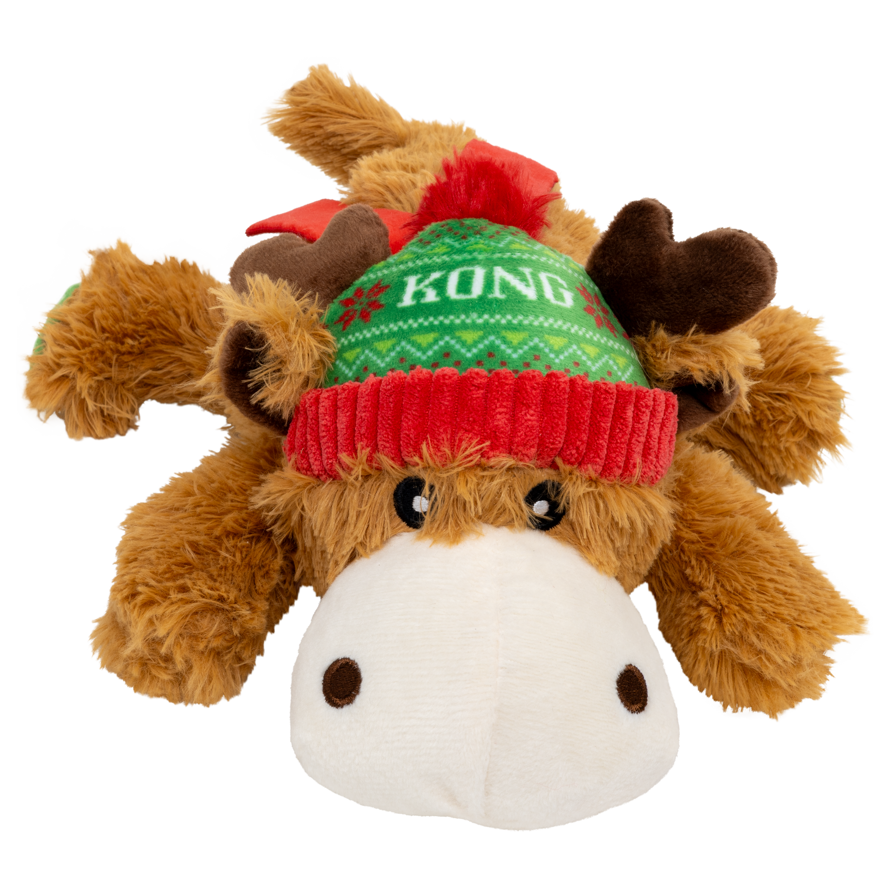 KONG Holiday Cozie Reindeer Red Green Medium