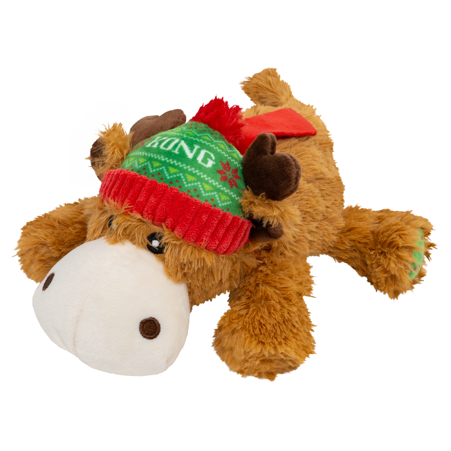 KONG Holiday Cozie Reindeer Red Green Medium