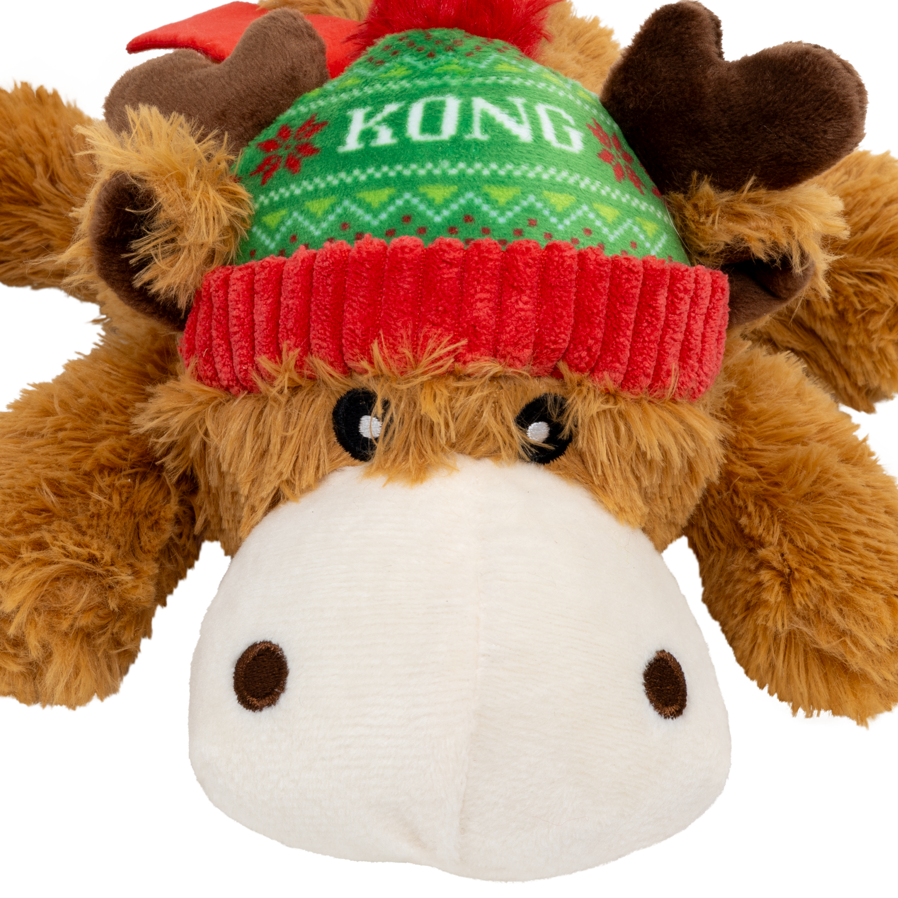 KONG Holiday Cozie Reindeer Red Green Medium