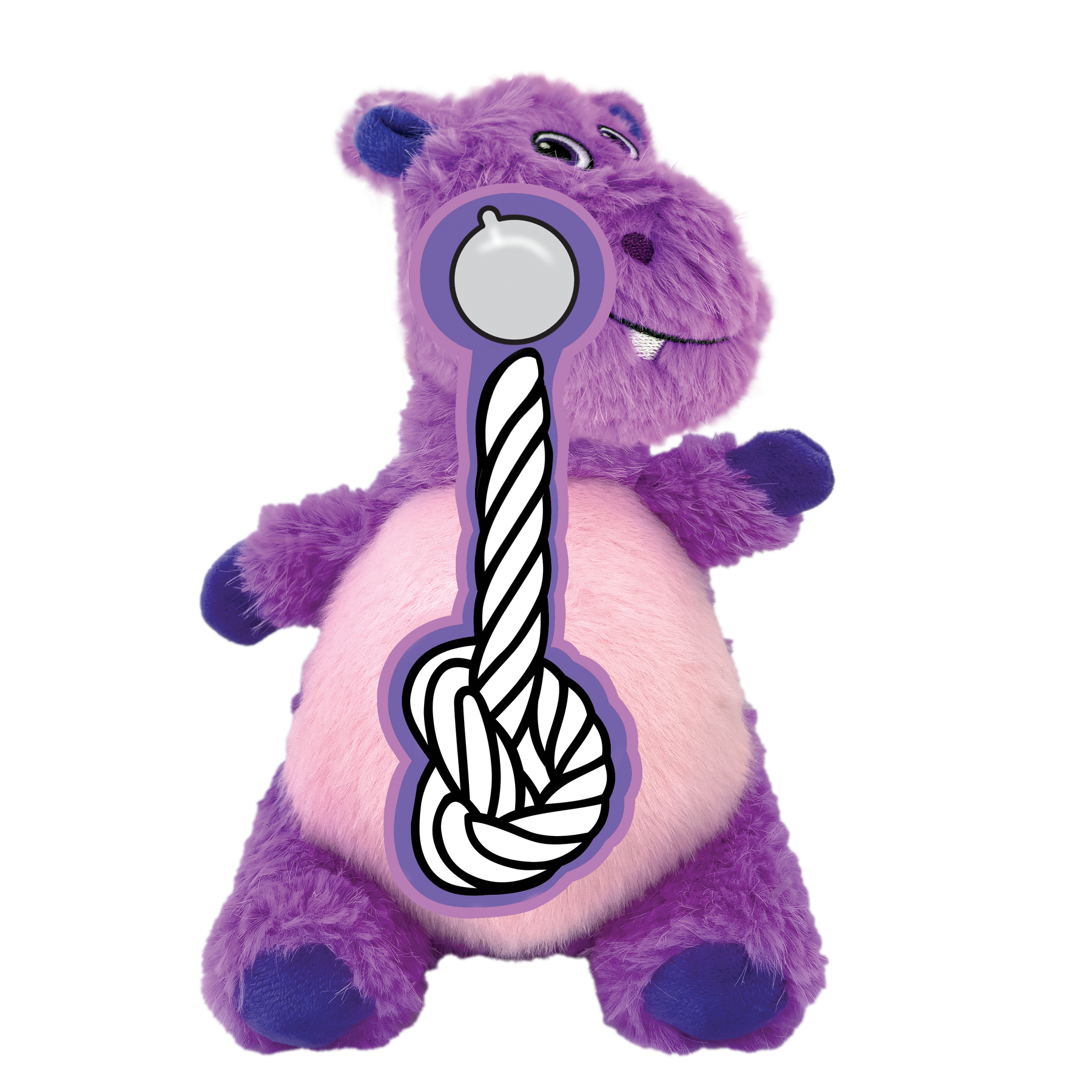 KONG Holiday Knots Belly Hippo Blue Medium/Large