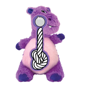 KONG Holiday Knots Belly Hippo Blue Medium/Large