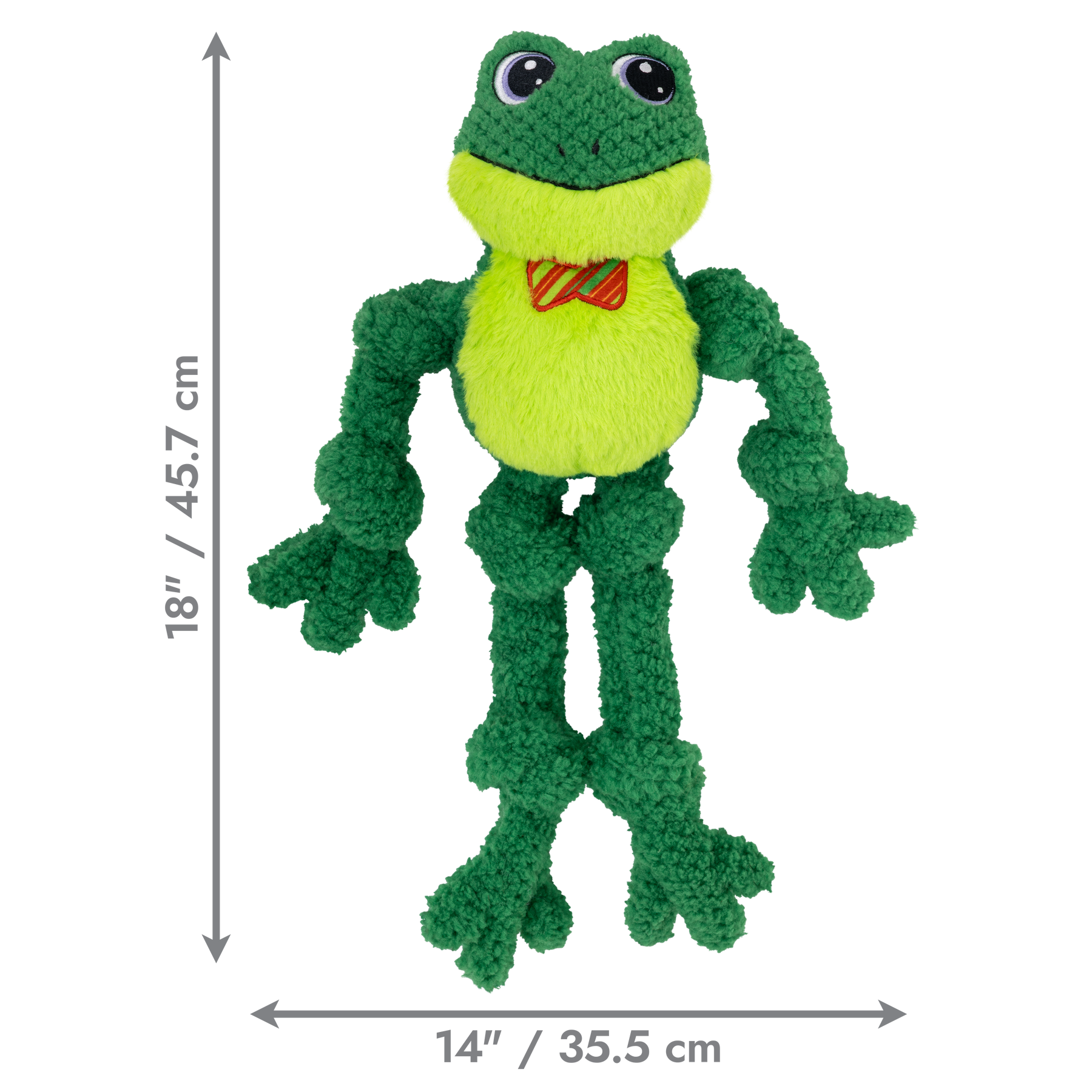 KONG Holiday Knots Bow Tie Frog Large/XL