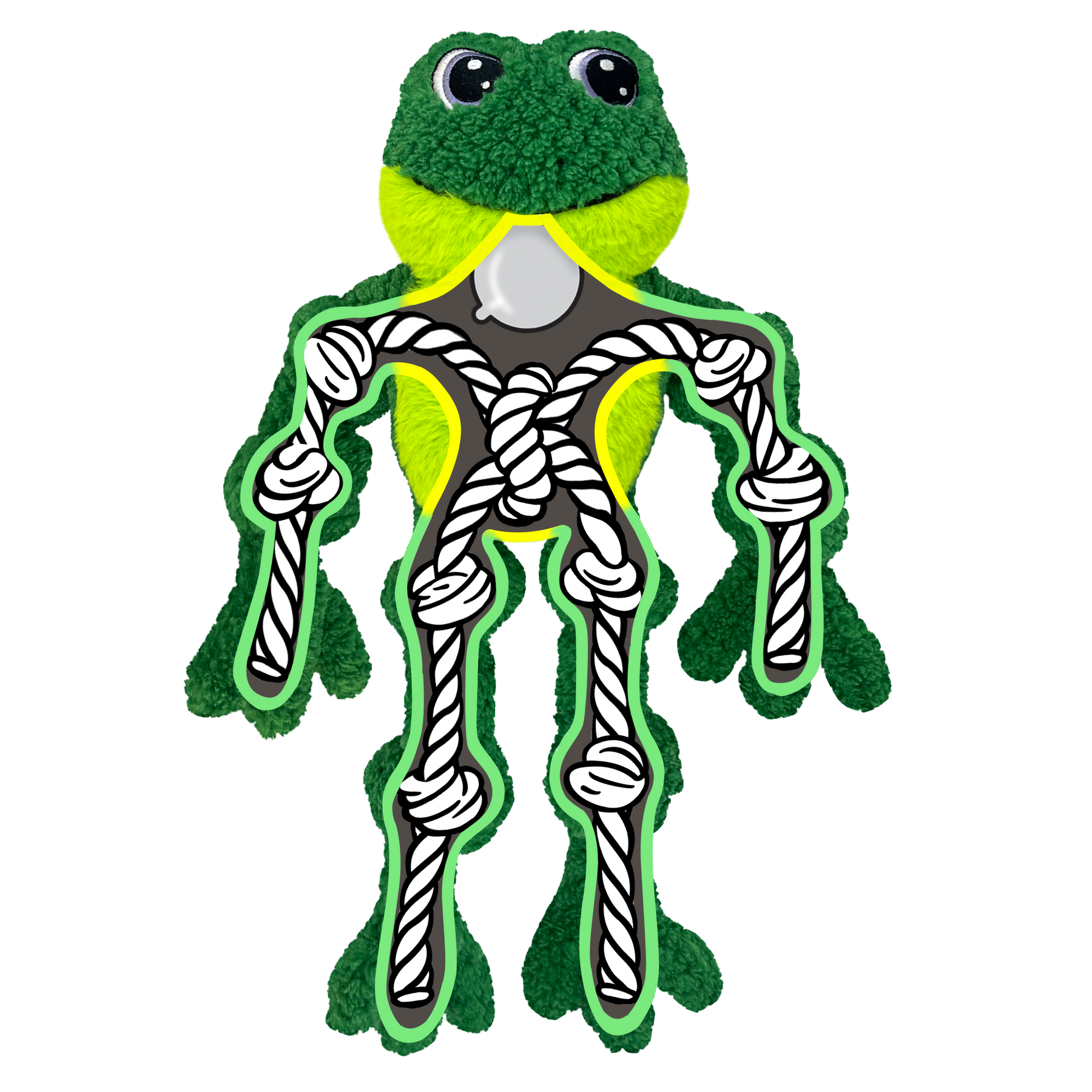 KONG Holiday Knots Bow Tie Frog Large/XL