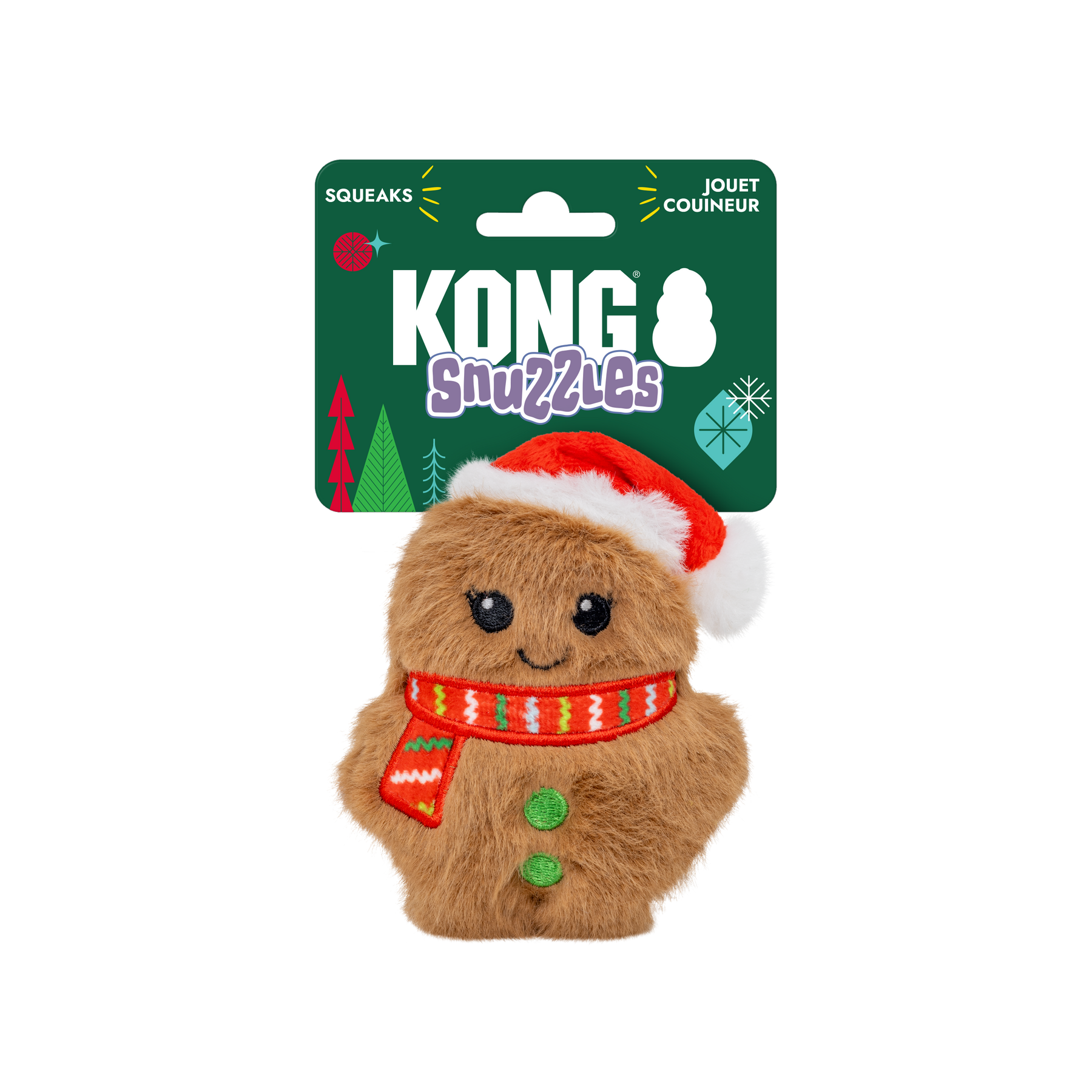 KONG Holiday Snuzzles Santa Gingerbread XS