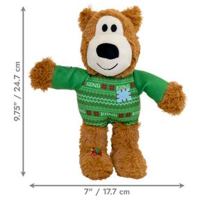KONG Holiday Wild Knots Sweater Bear Green Medium/Large