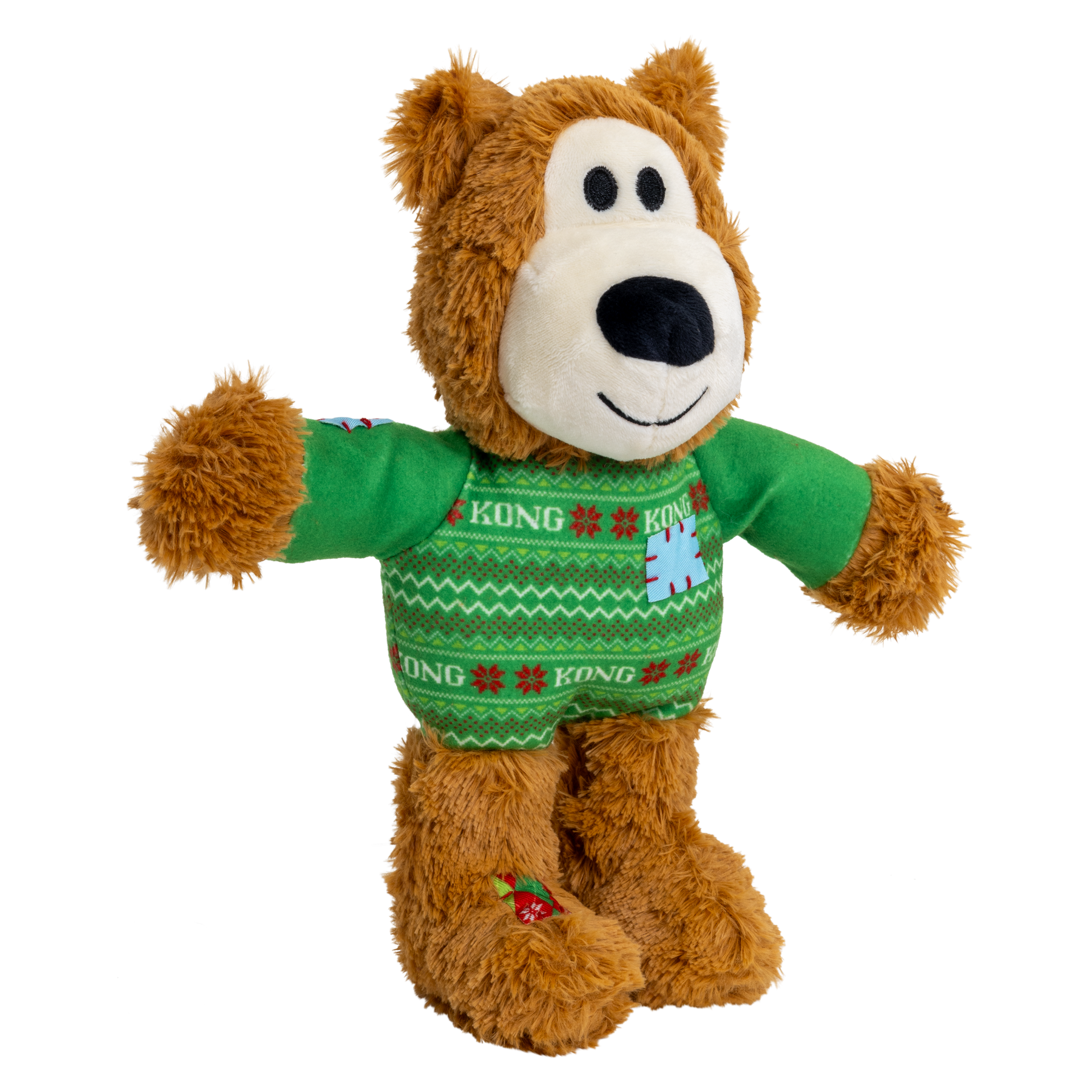 KONG Holiday Wild Knots Sweater Bear Green Medium/Large