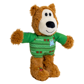 KONG Holiday Wild Knots Sweater Bear Green Medium/Large