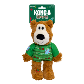 KONG Holiday Wild Knots Sweater Bear Green Medium/Large