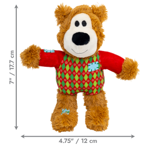 KONG Holiday Wild Knots Sweater Bear Red Small/Medium