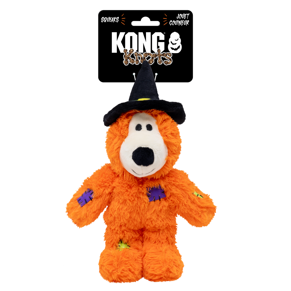 KONG Halloween Wild Knots Witch Bear Orange Small/Medium