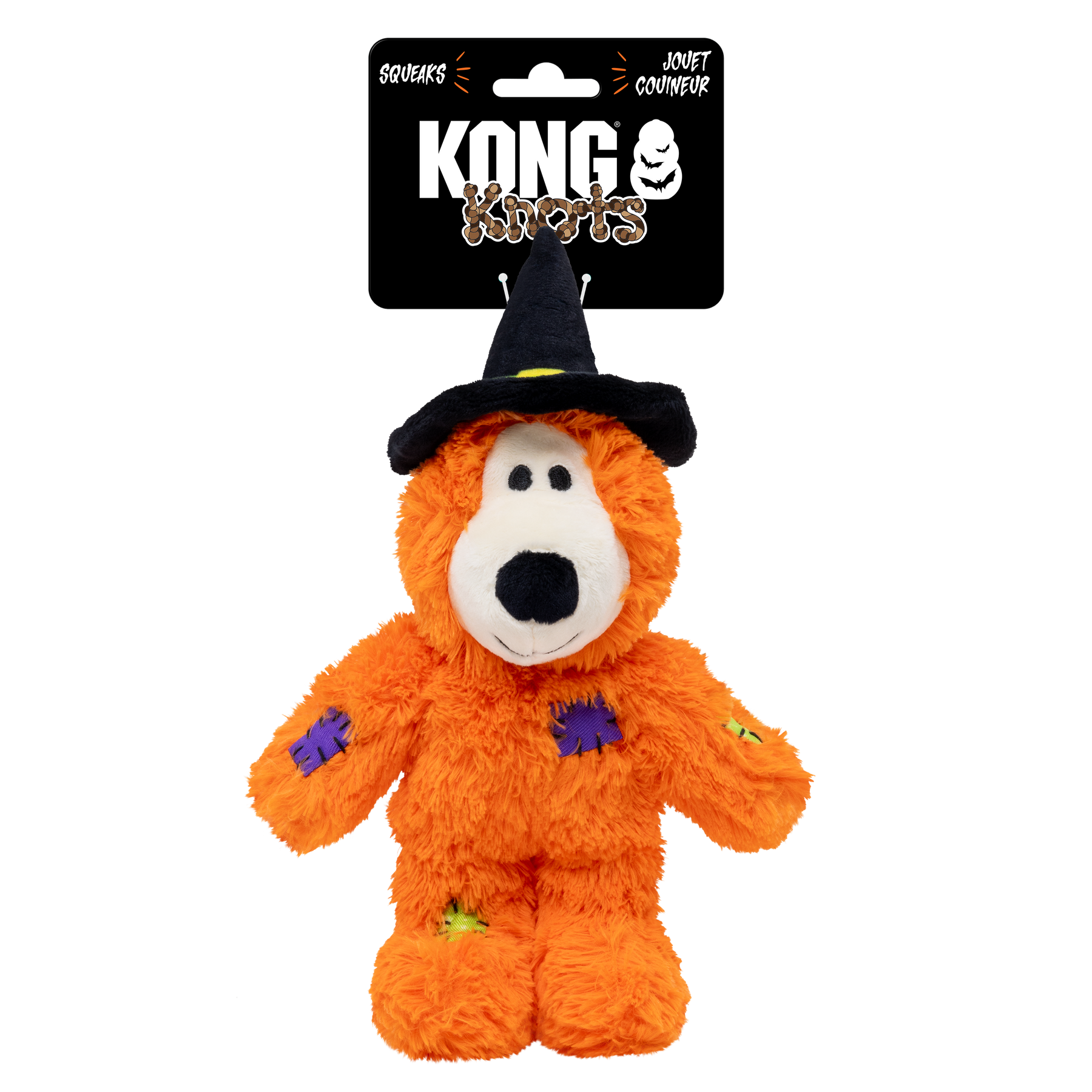 KONG Halloween Wild Knots Witch Bear Orange Small/Medium