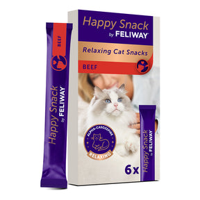 Feliway Happy Snack Calming Treats Beef x6 Sticks