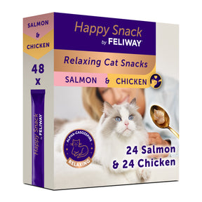 Feliway Happy Snack Calming Treats Chicken & Salmon x48 Sticks
