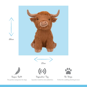 Highland Cow Jumbo Dog Toy