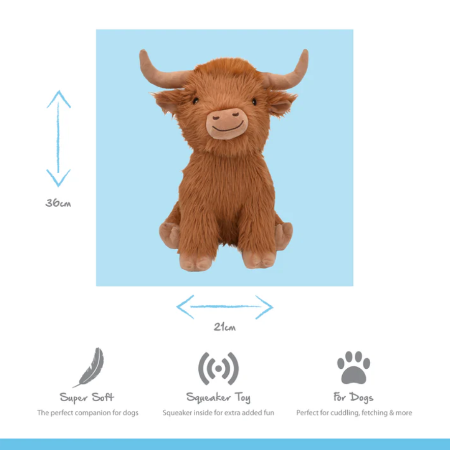 Highland Cow Jumbo Dog Toy