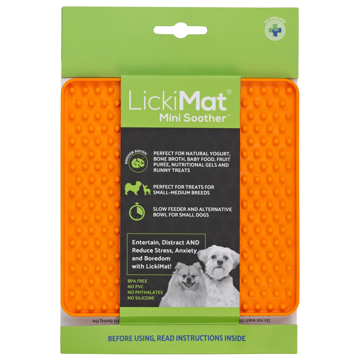 LickiMat Mini Soother Dog Orange