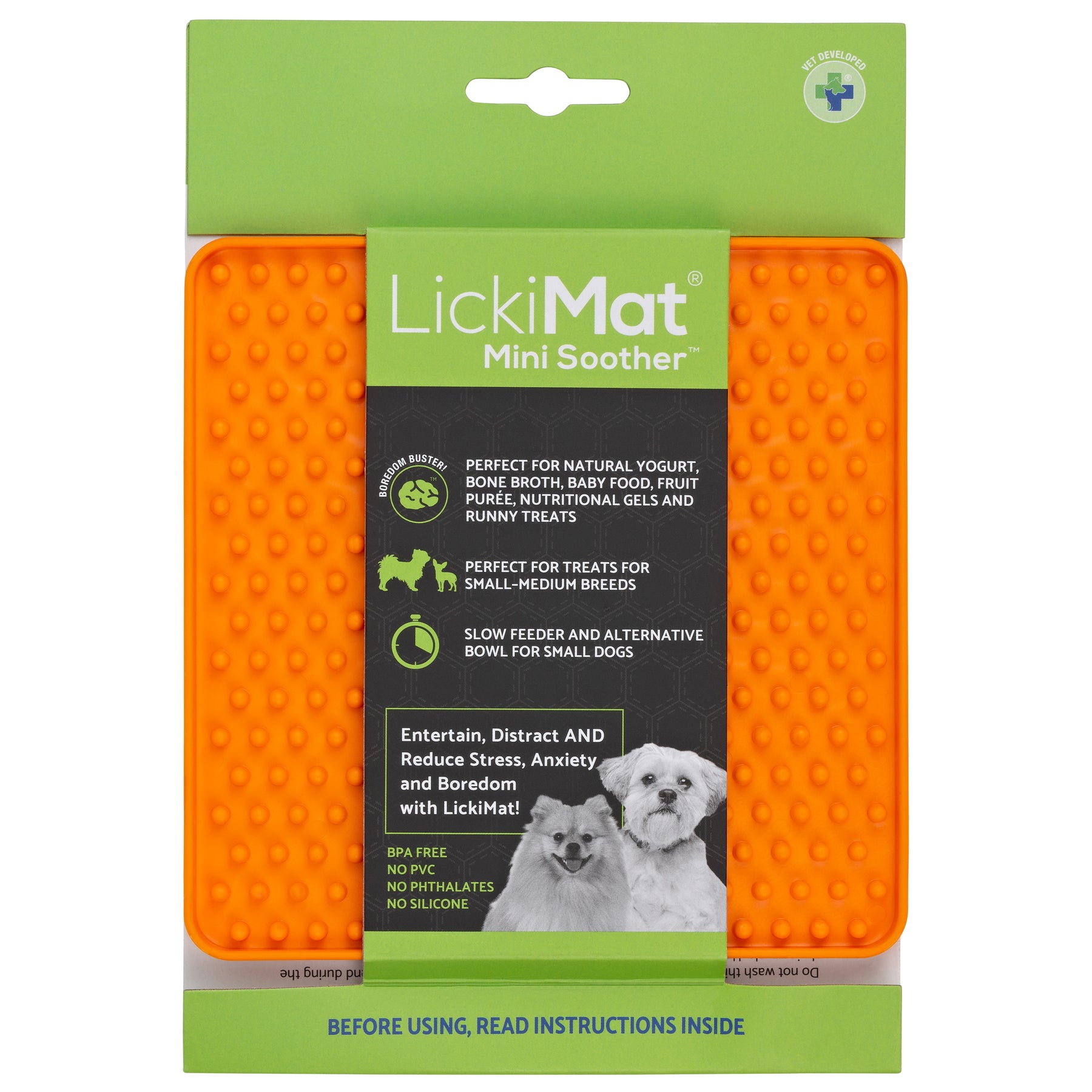 LickiMat Mini Soother Dog Orange