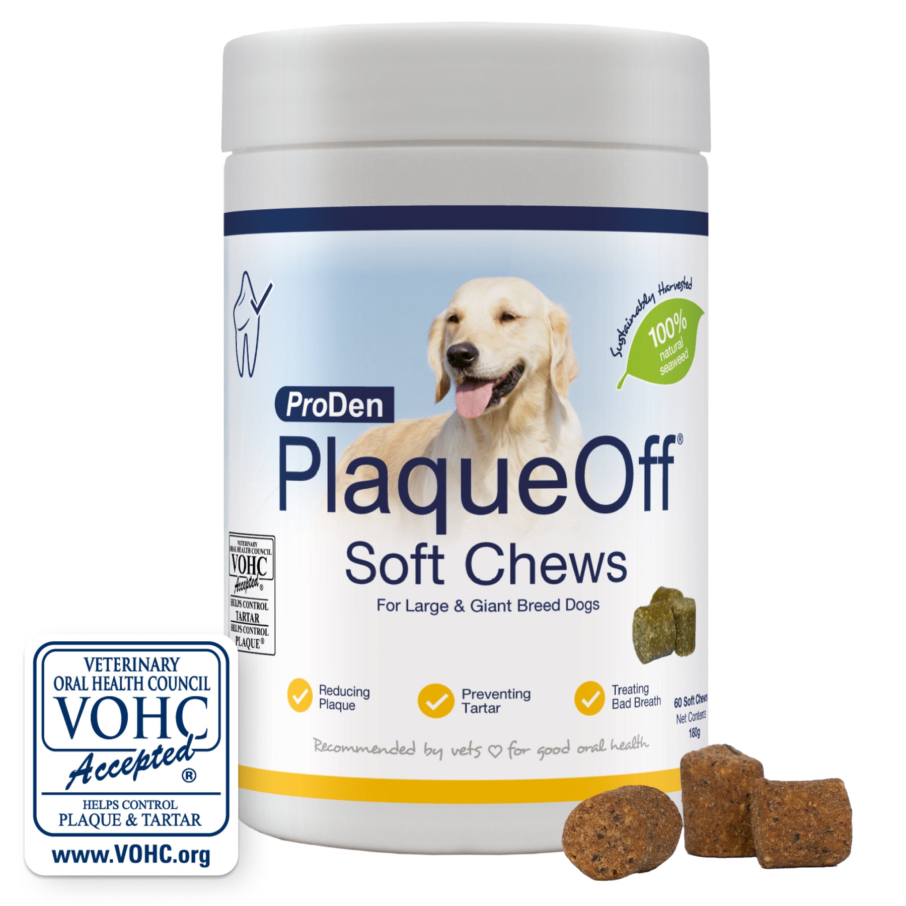 Plaque Off Dental Soft Chews Dogs Large 60 Chews