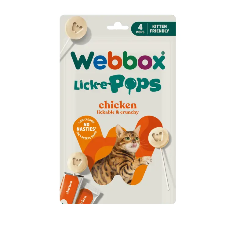 Webbox Cat Lick-e-Pops Chicken 4 Pops (1 pack/ 13 packs)