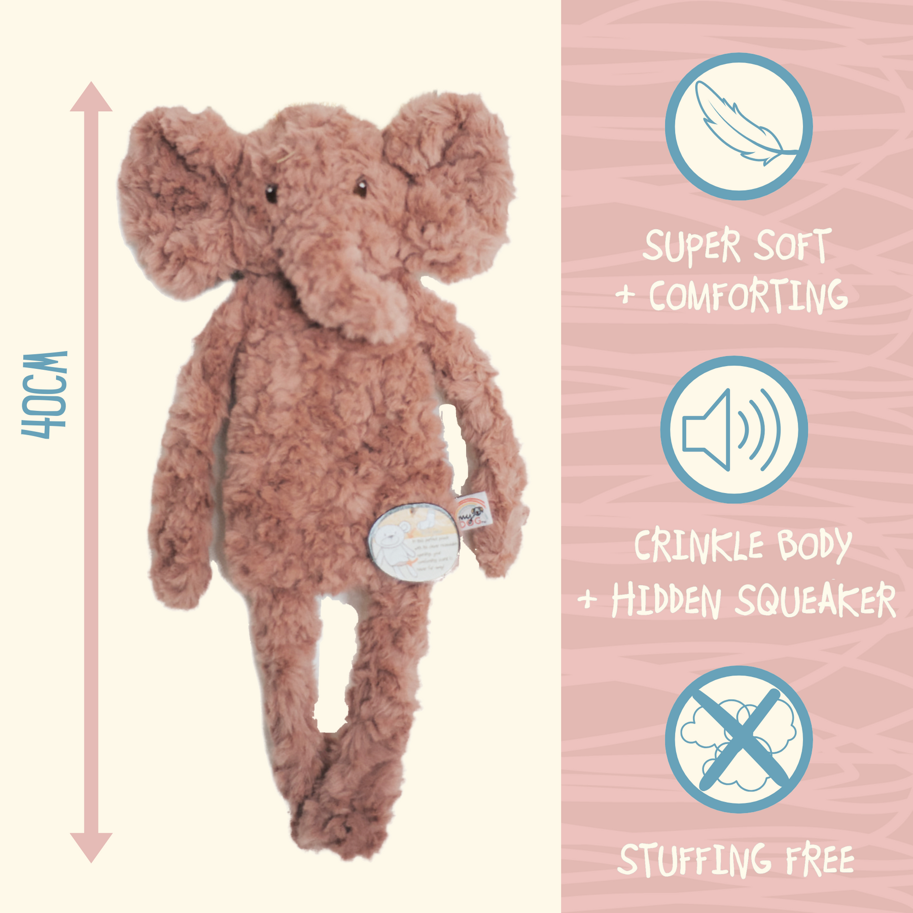 My Dog Elephant Dog Toy