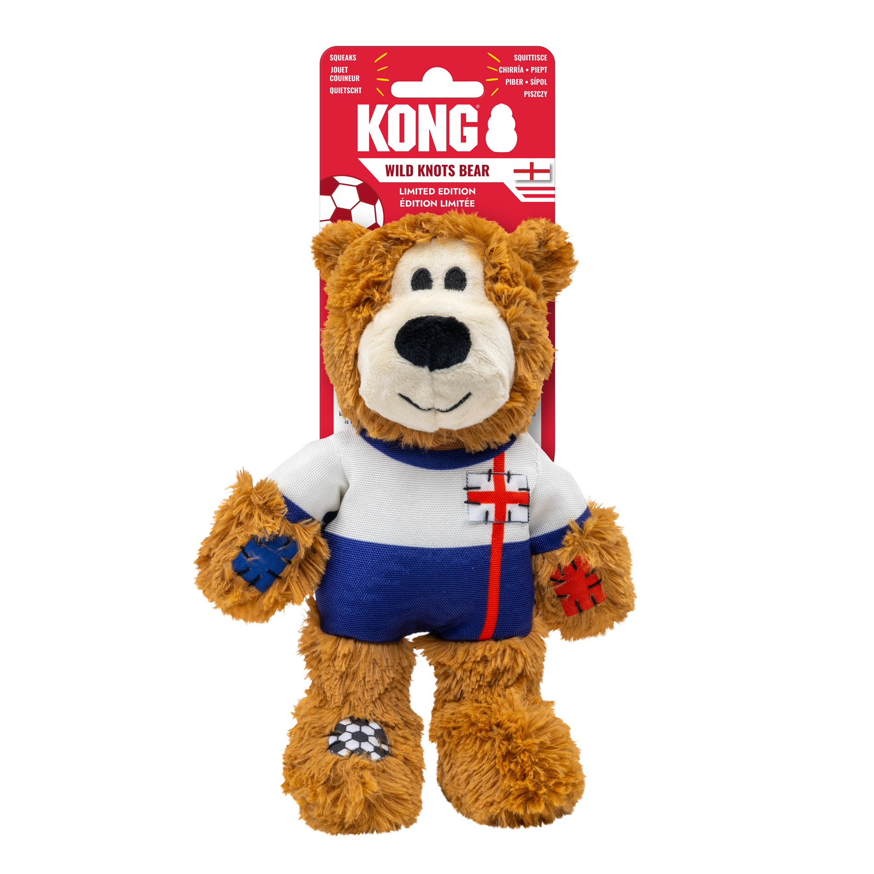 KONG Wild Knots World Cup England Bear