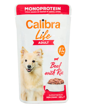 Calibra Dog Life Pouch Adult Beef
