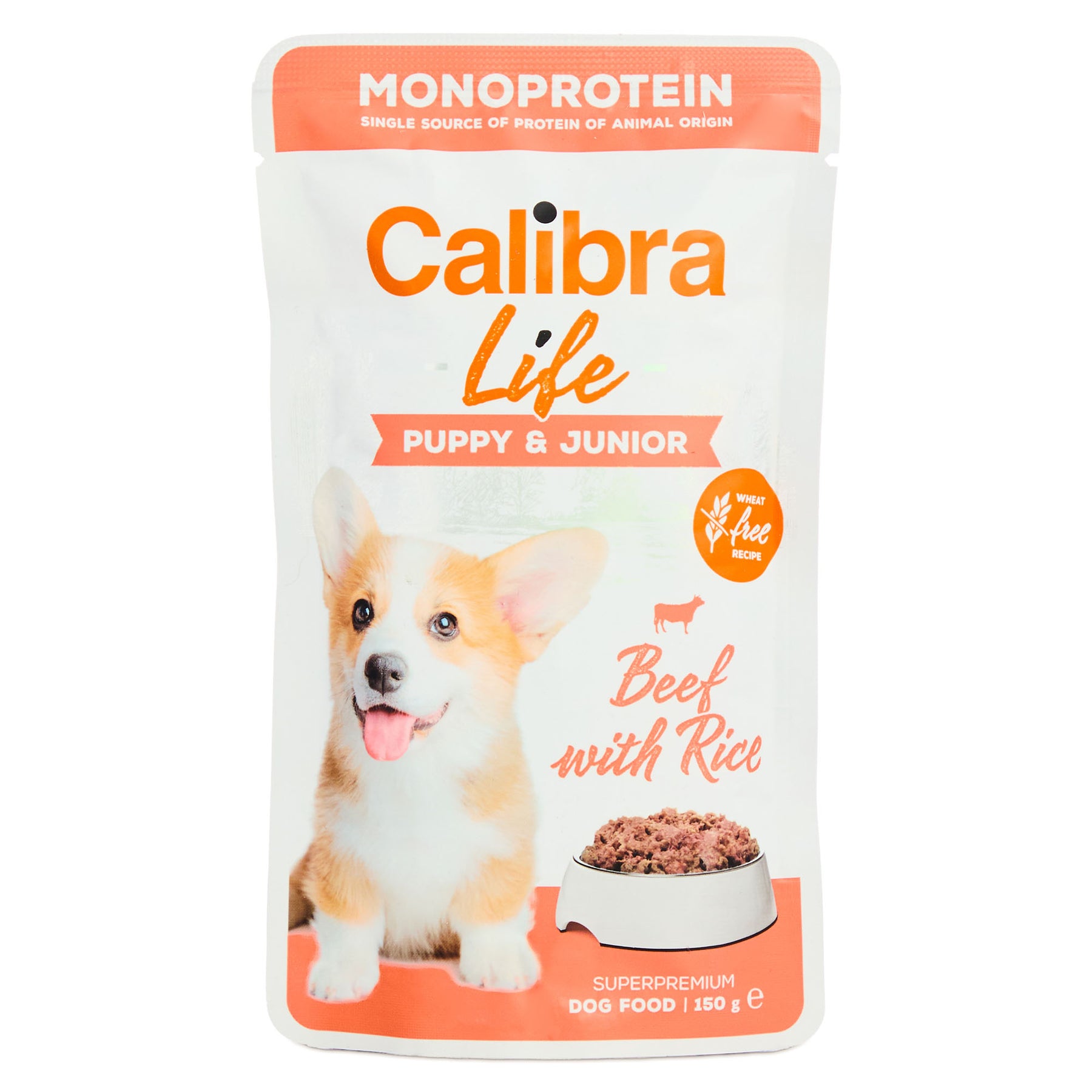 Calibra Dog Life Pouch Puppy & Junior Beef