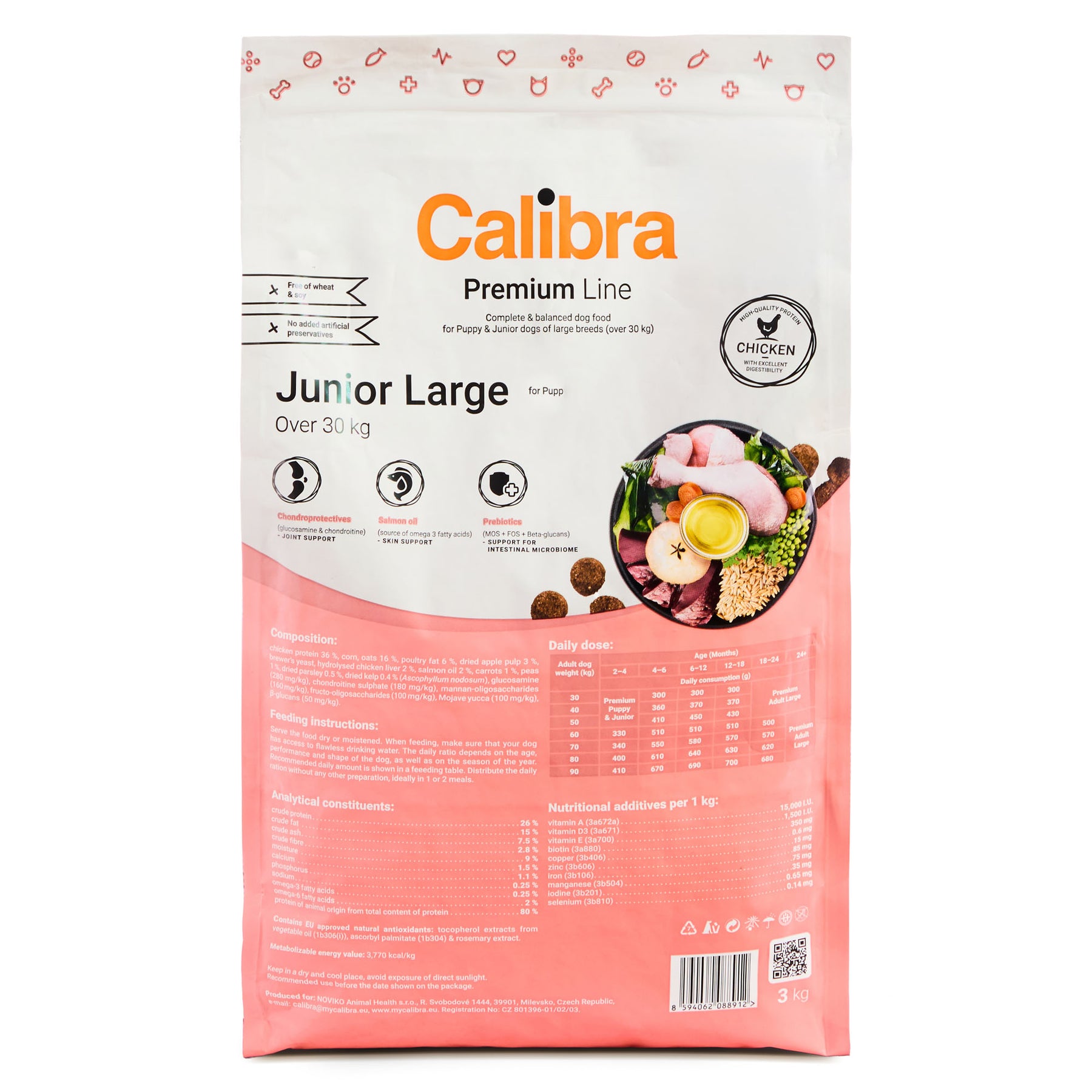 Calibra Dog Premium Line Junior Large Dry Chicken