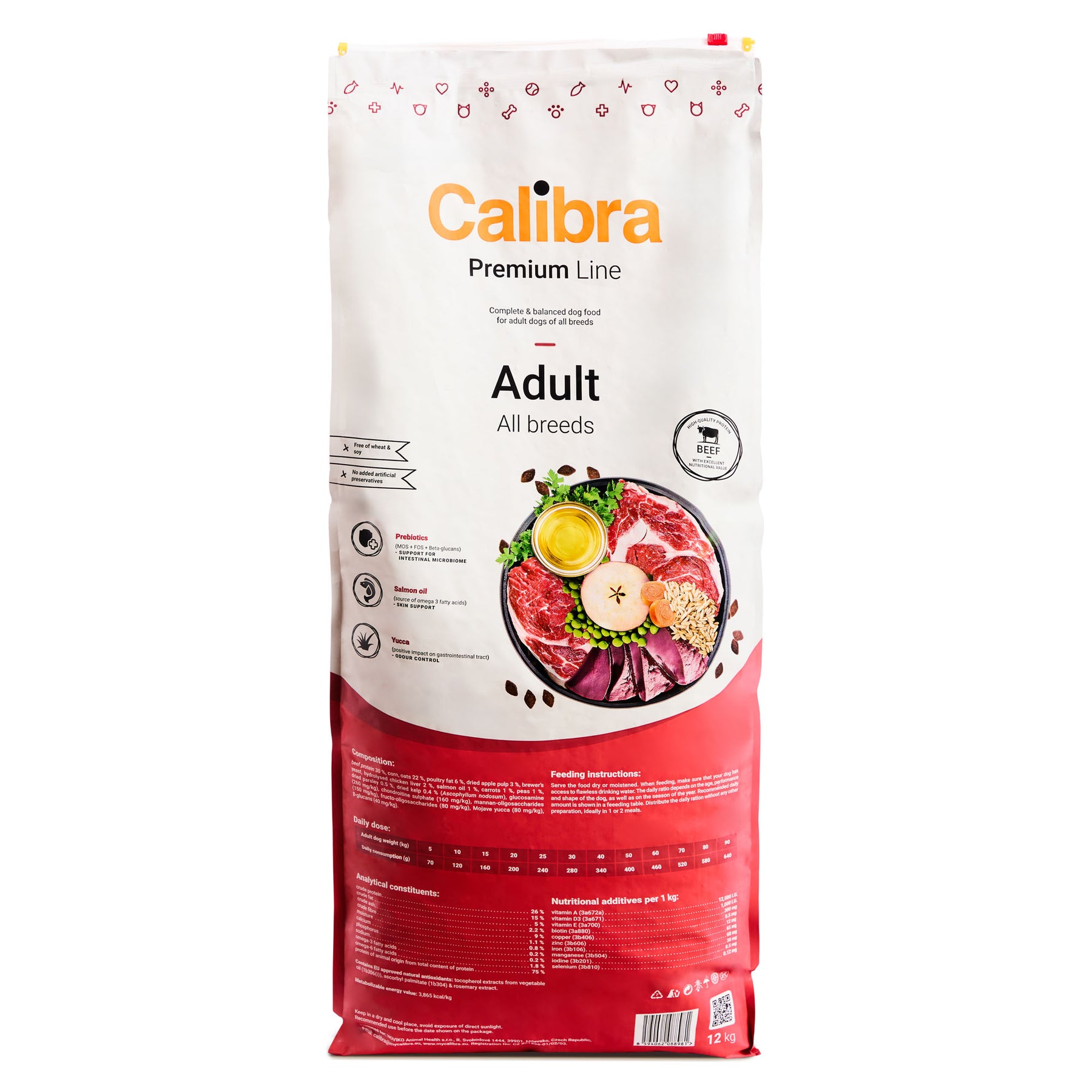 Calibra Dog Premium Line Adult Beef Dry Dog Food