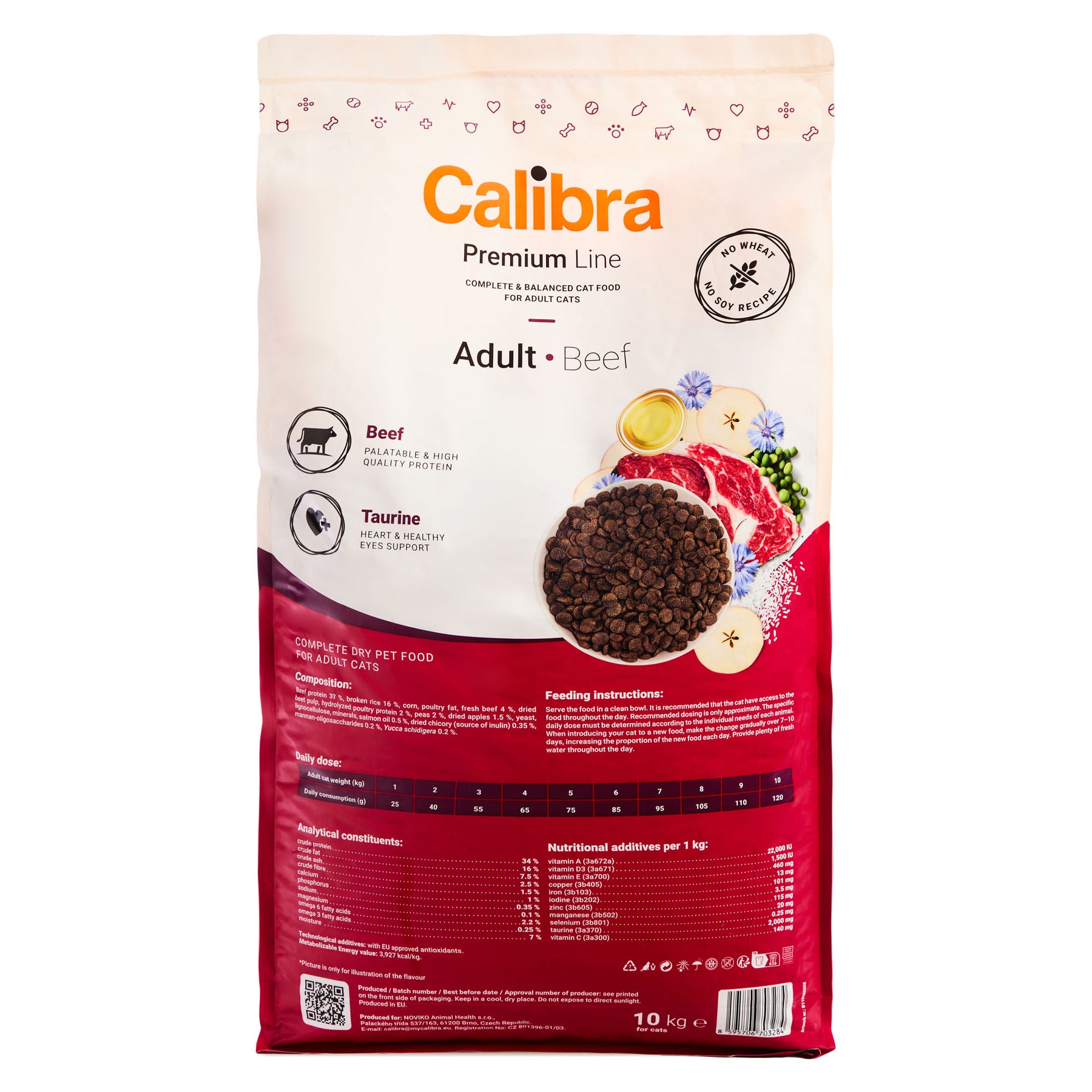 Calibra Cat Premium Line Adult Beef Dry Cat Food