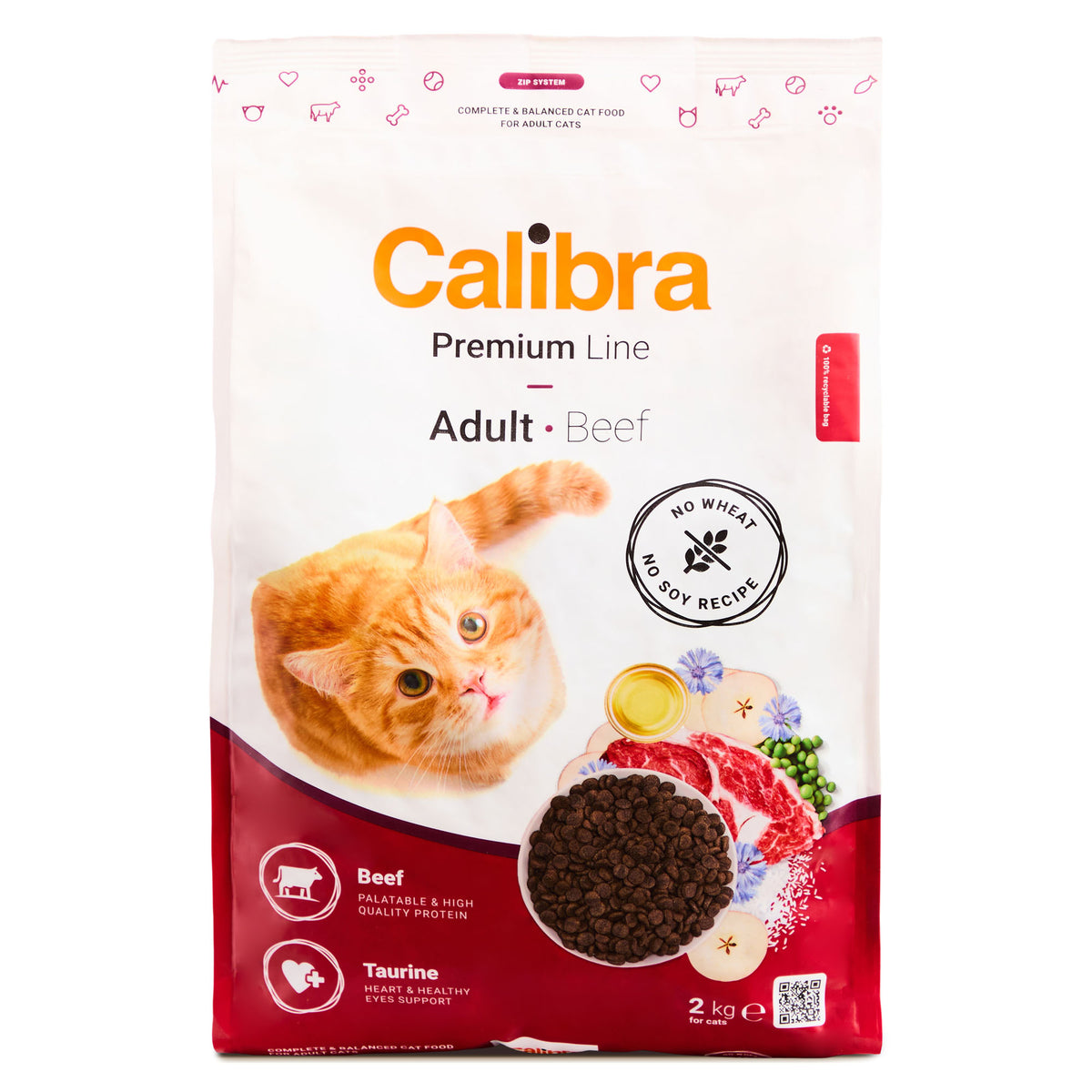Calibra Cat Premium Line Adult Beef Dry Cat Food