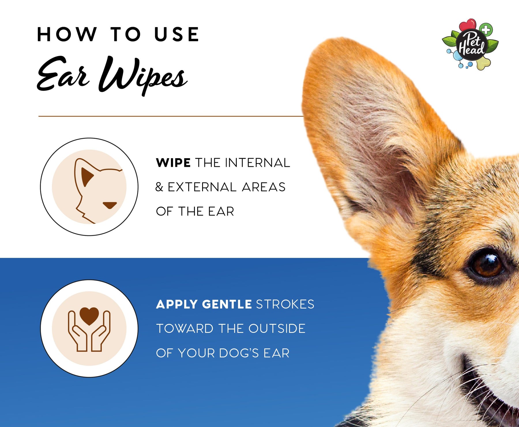 Pet Head Health Ear Wipes