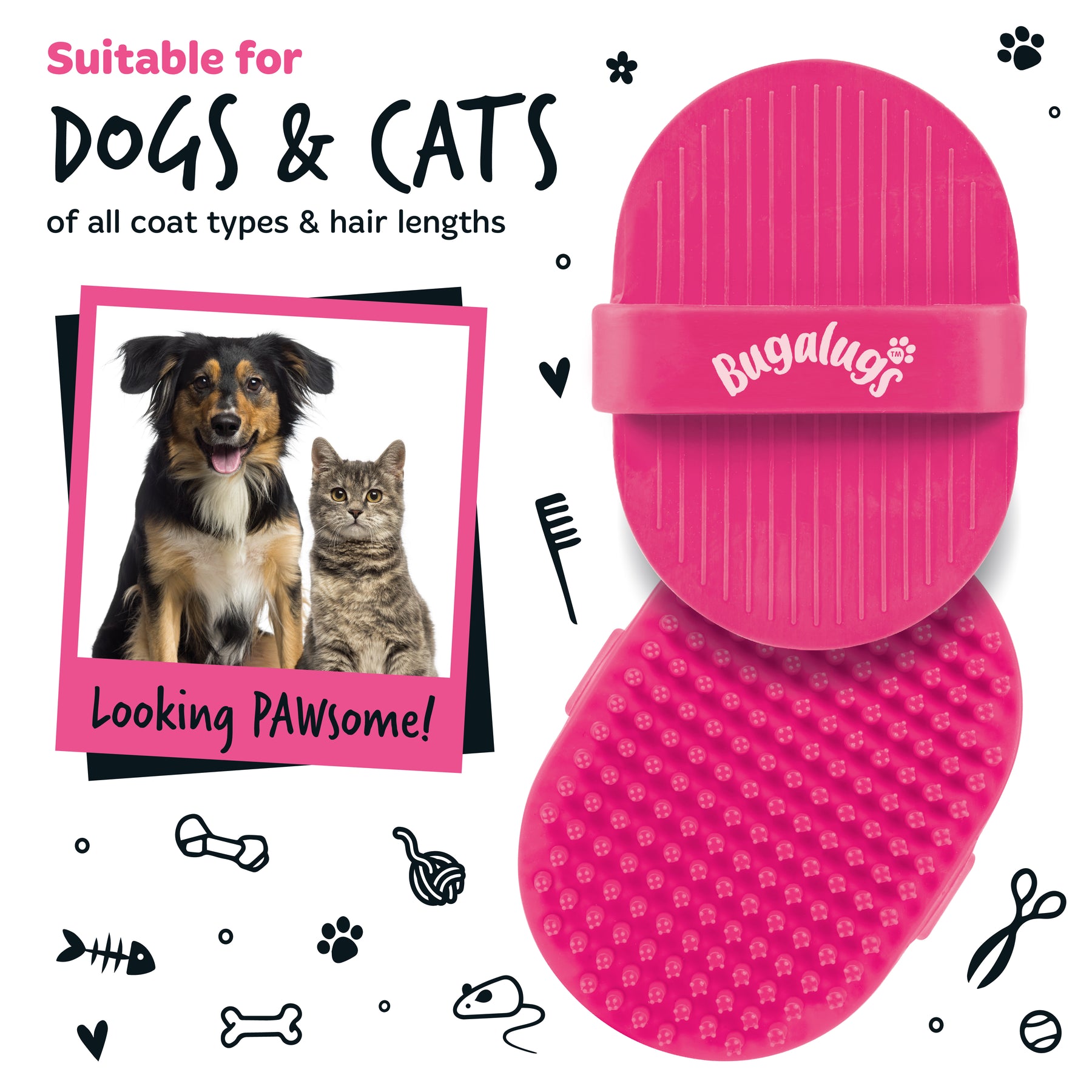 Bugalugs Bath Brush Pink