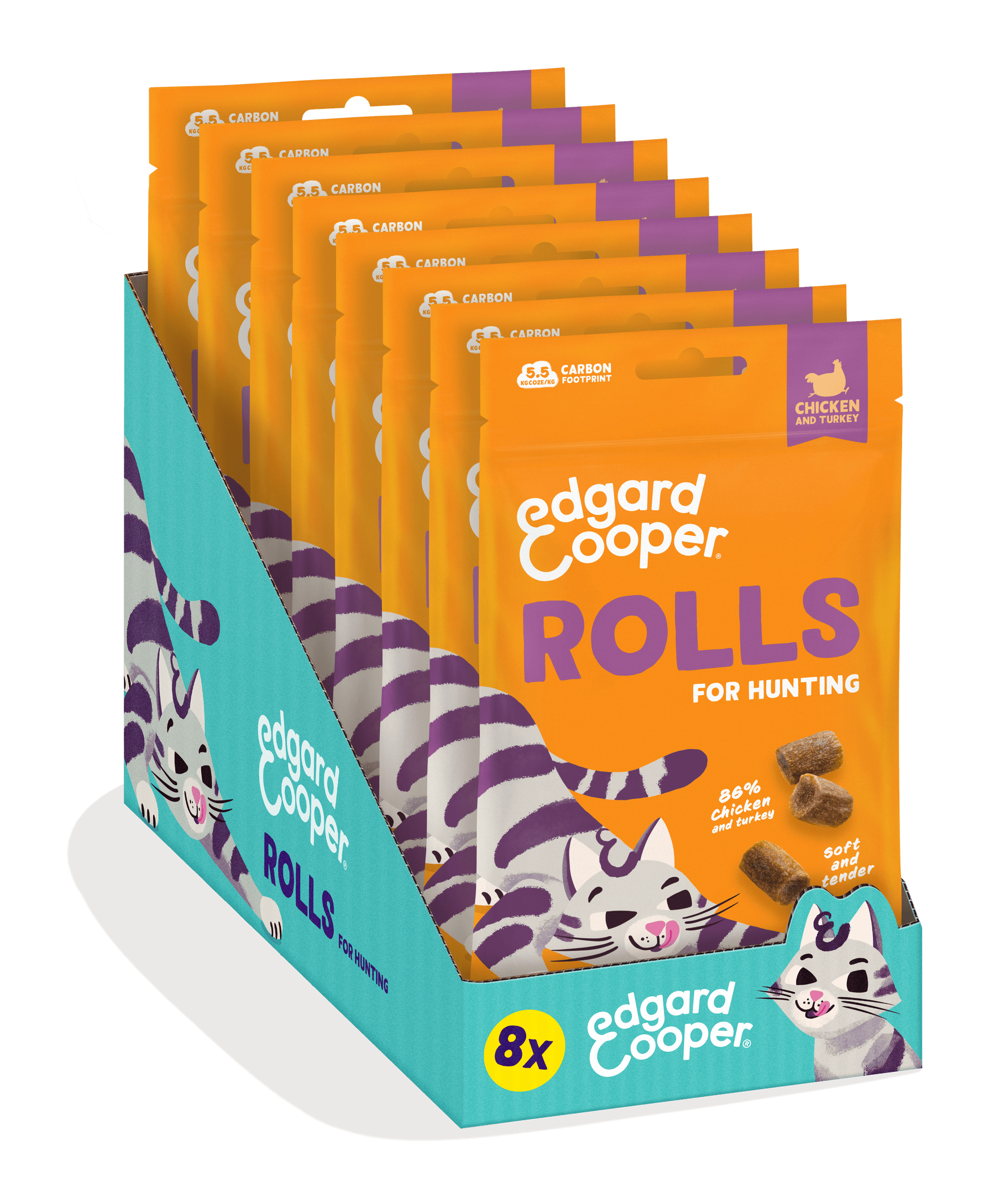 Edgard & Cooper Cat Chicken & Turkey Rolls 45g