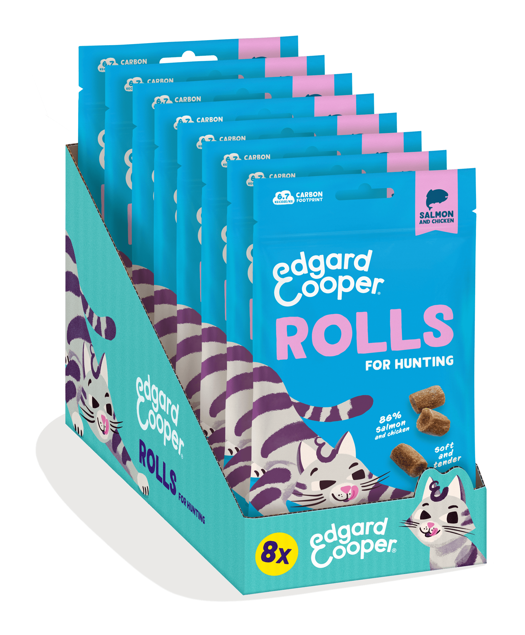 Edgard & Cooper Cat Salmon & Chicken Rolls 45g