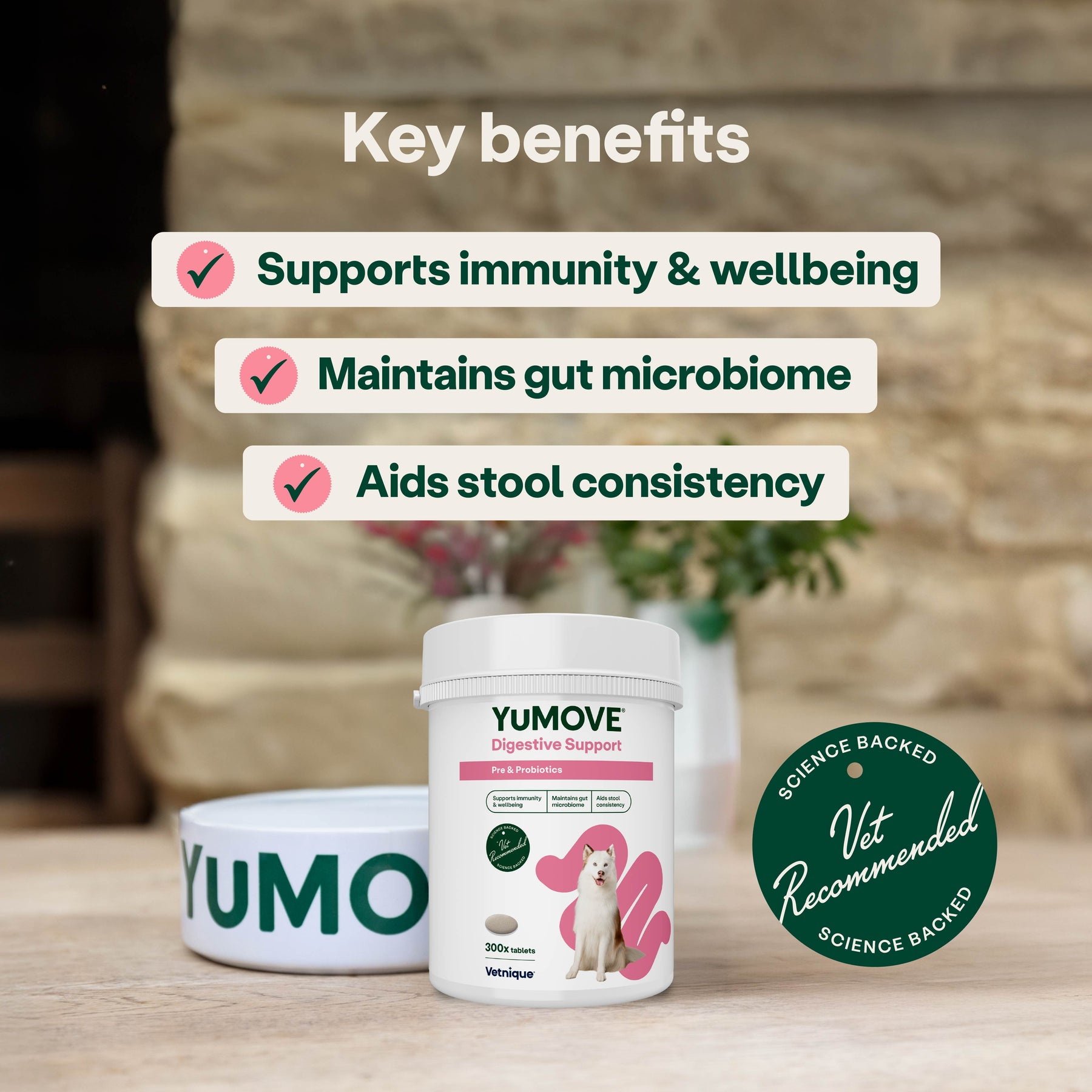 YuMOVE Digestive Support Pre & Probiotic for Dogs