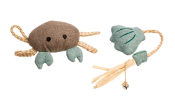 House of Paws Seashell Rope & Crab Eco Friendly Cat Toy 2pk
