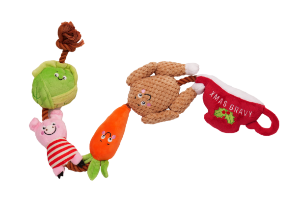House of Paws Christmas Dinner Rope Dog Toy