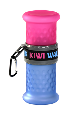 Kiwi Walker Travel Bottle 2-in-1 Pink/Blue