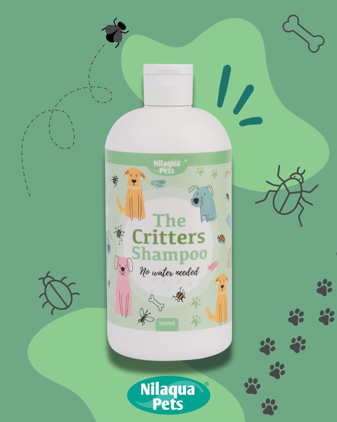 Nilaqua The Critters Towel Off Shampoo 240ml