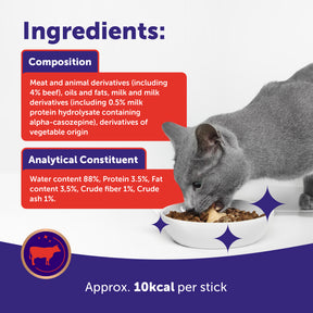 Feliway Happy Snack Calming Treats Beef x6 Sticks
