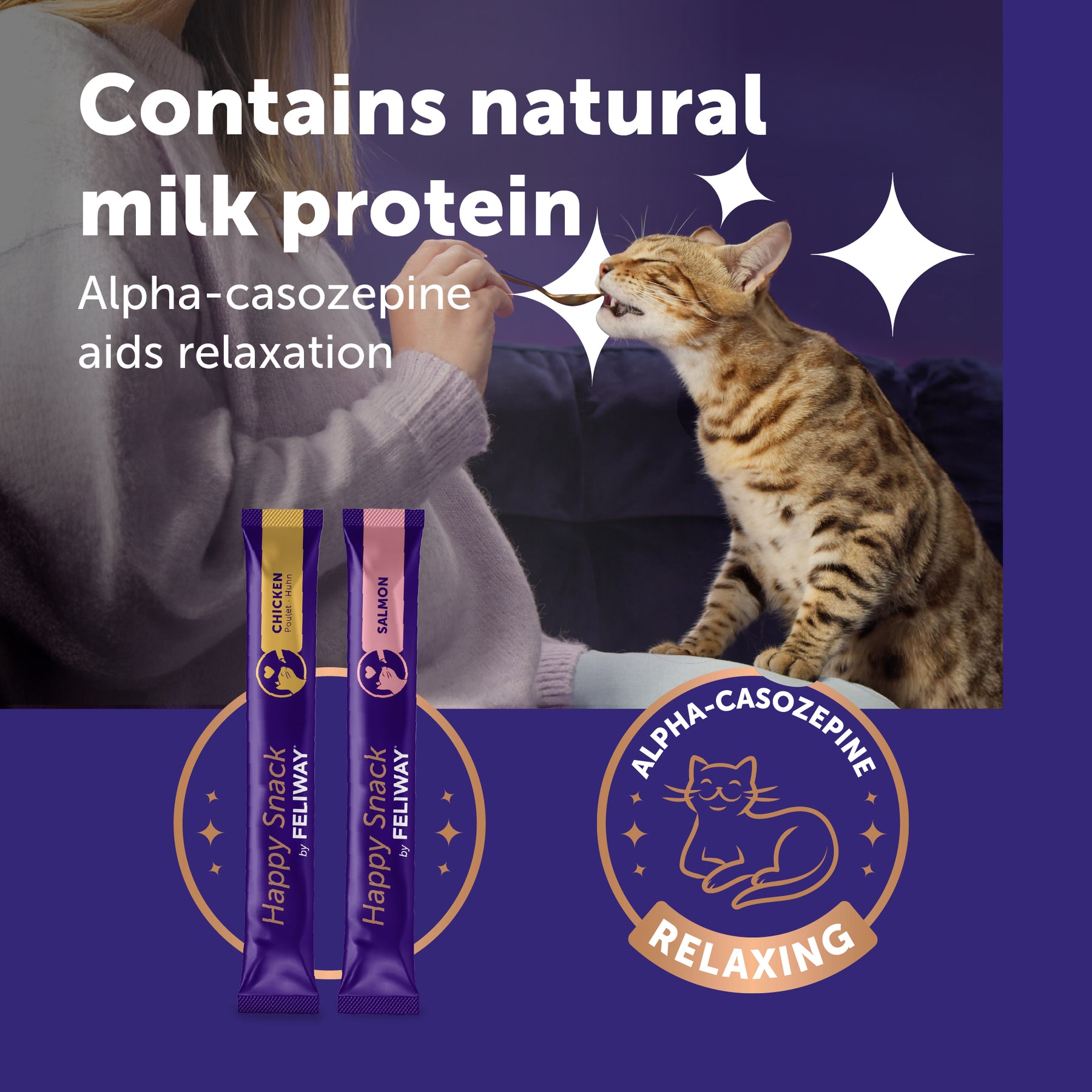 Feliway Happy Snack Calming Treats Chicken & Salmon x48 Sticks