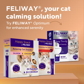 Feliway Happy Snack Calming Treats Chicken & Salmon x48 Sticks