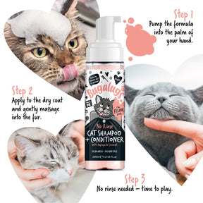 Bugalugs No Rinse Papaya & Coconut Cat Shampoo & Conditioner