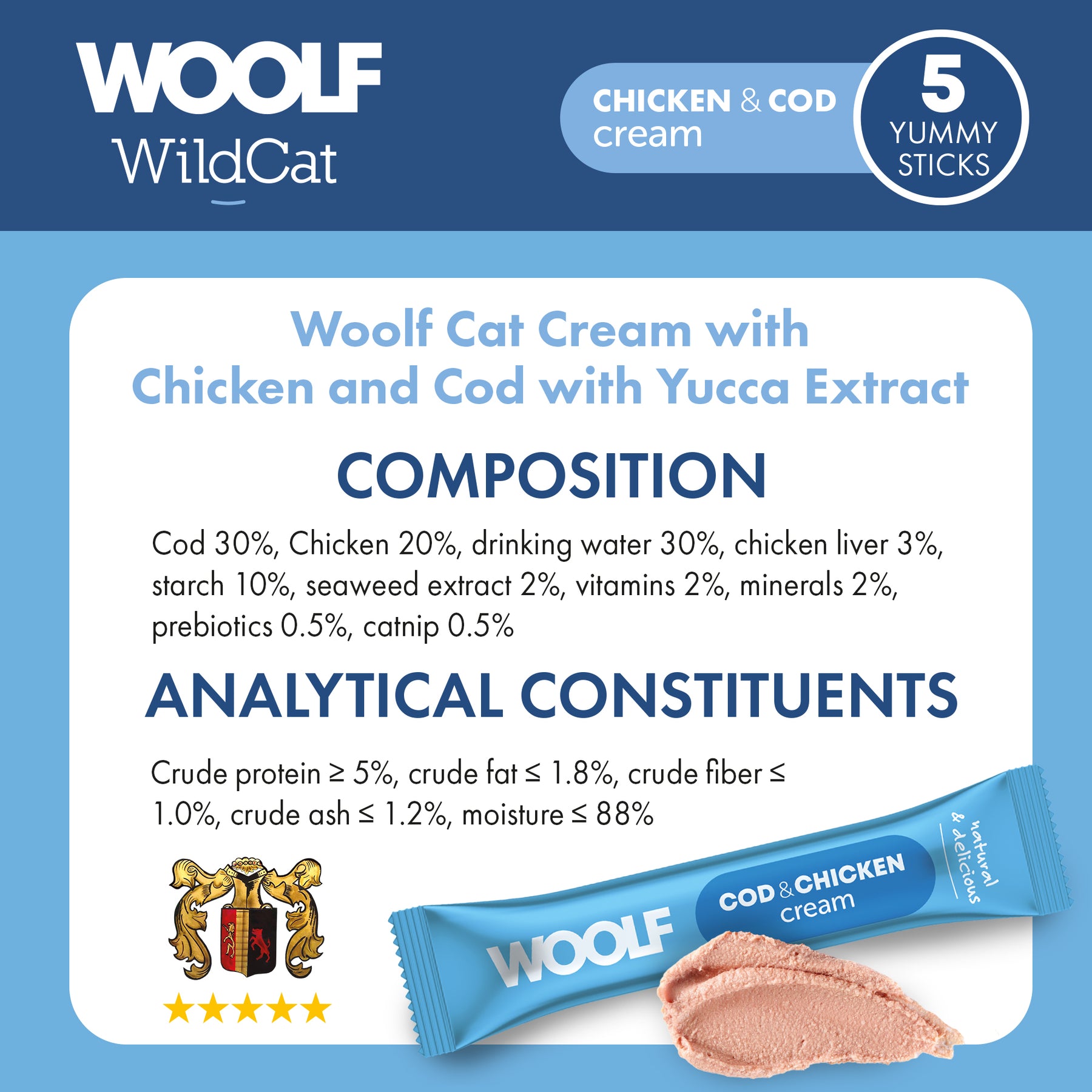 Woolf Wildcat Cream Cod & Chicken