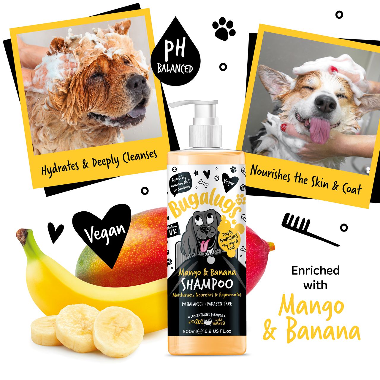Bugalugs Mango & Banana Dog Shampoo