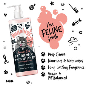 Bugalugs Luxury 2 in 1 Papaya & Coconut Cat Shampoo & Conditioner