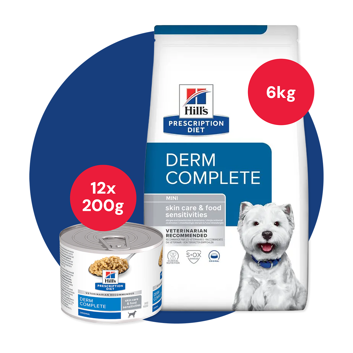 Hill's Prescription Diet Small Derm Complete Dog Bundle