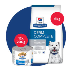 Hill's Prescription Diet Small Derm Complete Dog Bundle