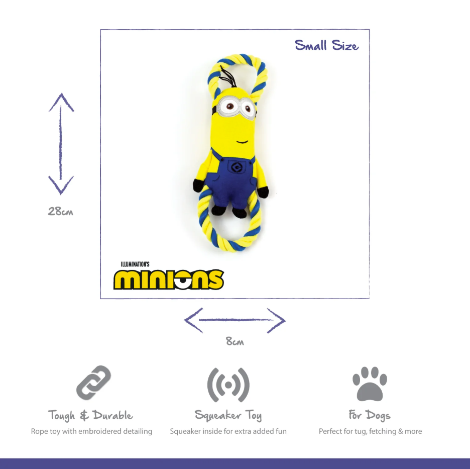 Minion Double Tug Small Dog Toy Assorted